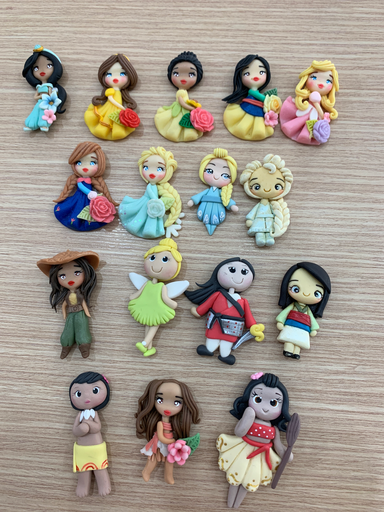 APLIQUES PORCELANA FRÍA PRINCESAS VARIAS