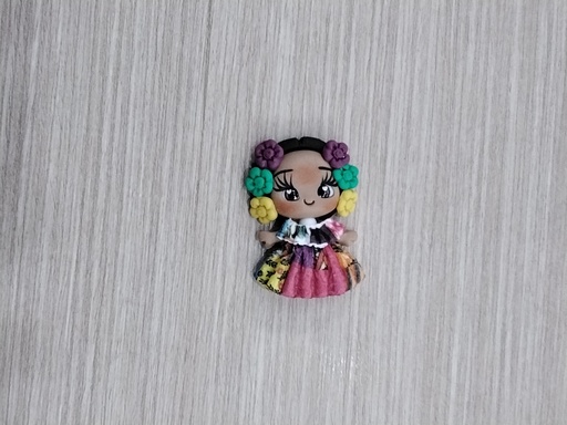 APLIQUE TÍPICO PORCELANA FRÍA MUÑECA CONGO