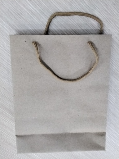 BOLSA DE PAPEL MANILA CON ASAS 19x24.5x8CM COLOR CHOCOLATE