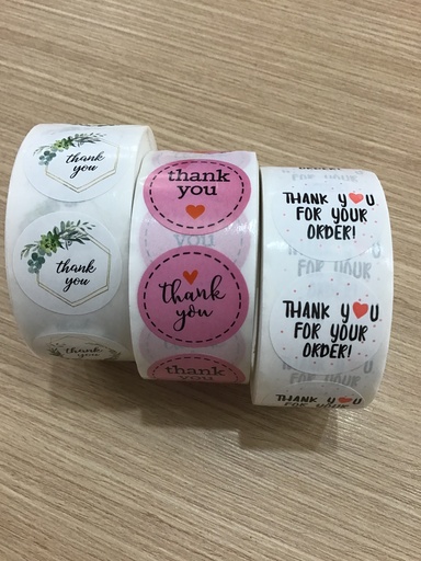 STICKERS 2.5cm ROLLO DE 500 UNIDADES