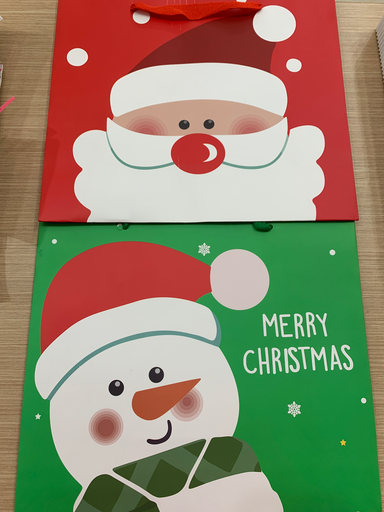 BOLSA MERRY CHRISTMAS PARA REGALO GRANDE 31x28x12cm 